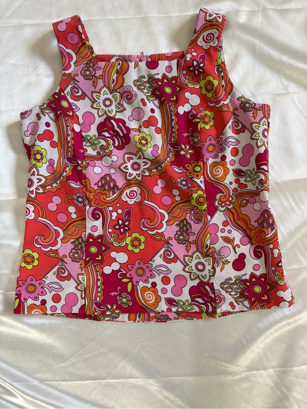 Courtenay retro psychedelic 60s 70s inspired Tank Top womans  Size 10